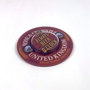 Disney Epcot UK‎ Pavillion Rose & Crown Pub Magnet Its Always Beer O'Clock
